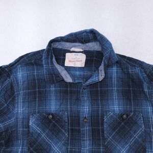 Urban Pipeline Tartan Flannel Button Up Casual Shirt Womens Size Medium M Blue